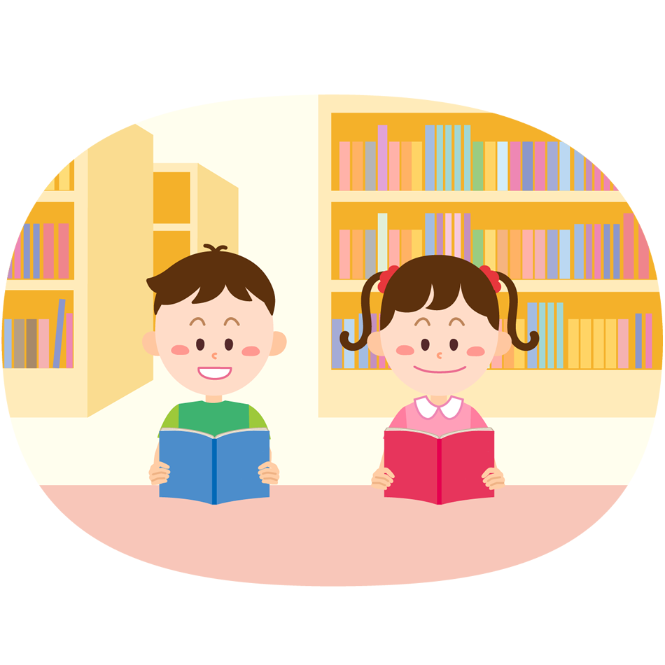 図書室で本を読む子供のイラスト 園だより おたよりで使えるかわいいイラストの無料素材集 イラストだより