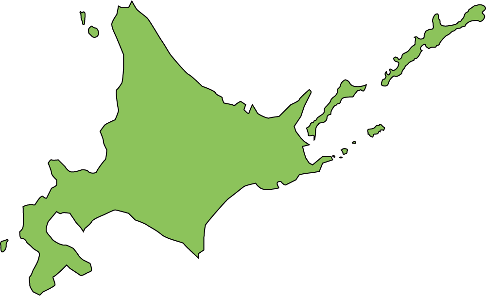 北海道の地図イラスト