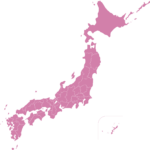 日本地図のイラスト（ラベンダーカラー）
