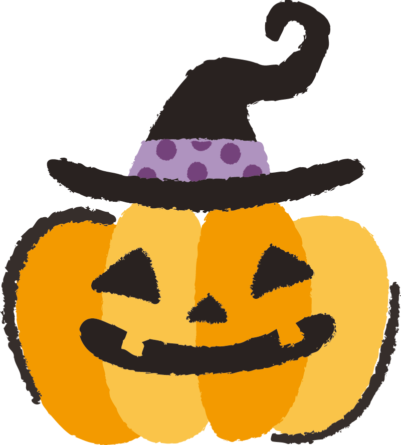 ハロウィンのかぼちゃイラスト（透過PNG） | 園だより、おたよりで使えるかわいいイラストの無料素材集【イラストだより】