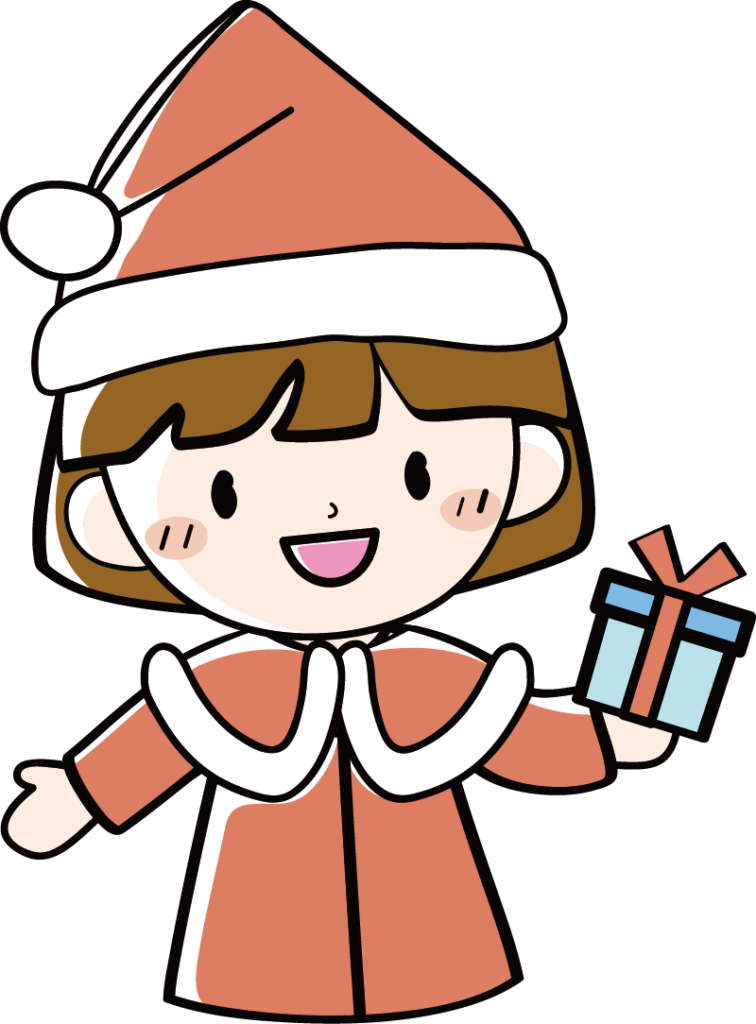 サンタ 女の子 イラスト かわいい サンタクロースの女の子イラスト(透過PNG) | 園だより、おたよりで使えるかわいいイラストの無料素材集【イラストだより】