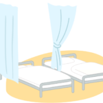 病院ベッドのイラスト