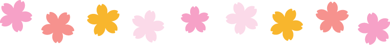 桜（サクラ）の罫線ライン・囲み線のイラスト