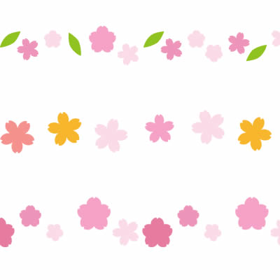 桜 サクラ の罫線ライン 囲み線のイラスト 園だより おたよりで使えるかわいいイラストの無料素材集 イラストだより
