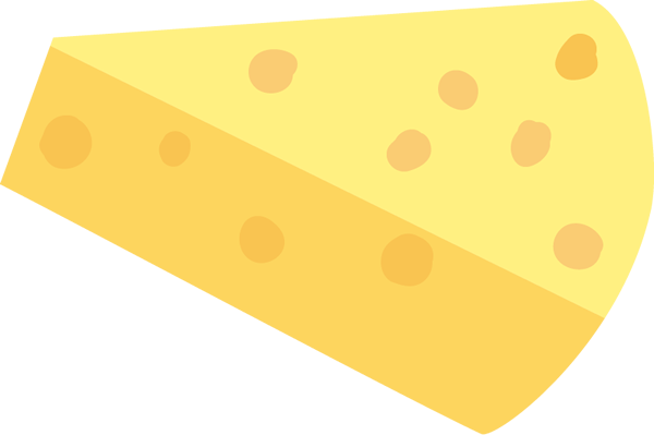 穴あきチーズのイラスト