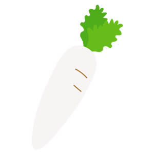 大根のイラスト 野菜 食育 園だより おたよりで使えるかわいいイラストの無料素材集 イラストだより