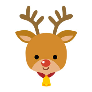 かわいいトナカイのイラスト 顔だけ 園だより おたよりで使えるかわいいイラストの無料素材集 イラストだより