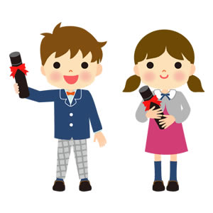 卒業した小学生イラスト 卒業証書 園だより おたよりで使えるかわいいイラストの無料素材集 イラストだより