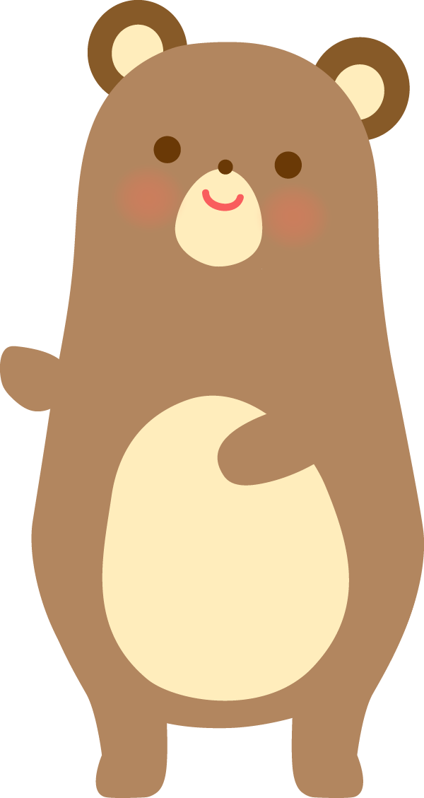 かわいいクマの動物イラスト 園だより、おたよりで使えるかわいいイラストの無料素材集【イラストだより】