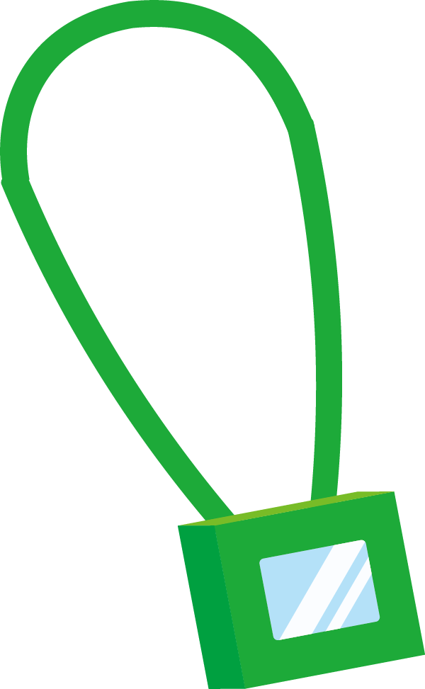 虫かごのイラスト（緑色）