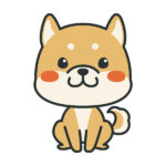 柴犬のかわいいイラスト（無料素材）